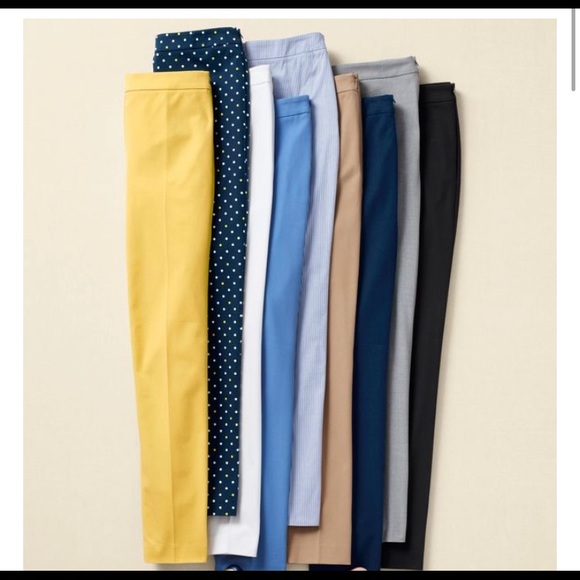 NWT TALBOTS CHATHAM ANKLE PANTS - Yellow - Picture 2 of 5